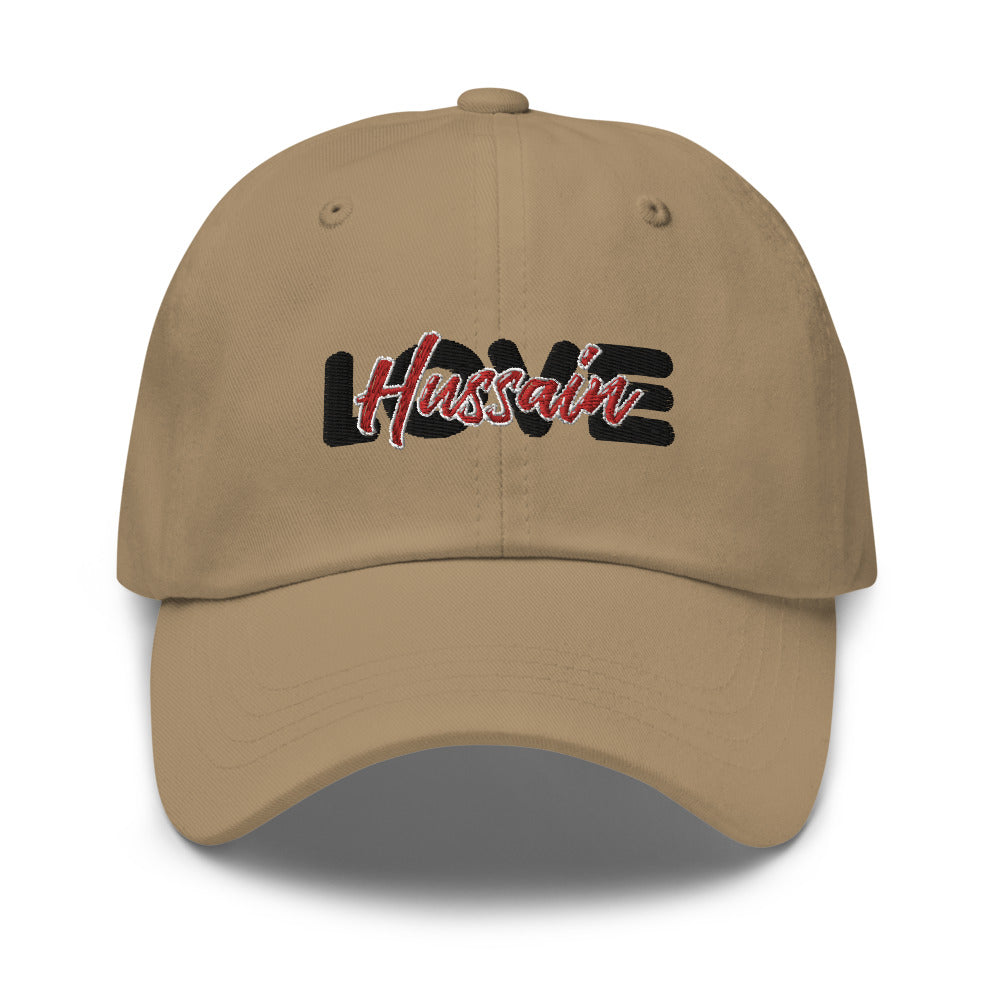 Love Hussain (as) Black Red - Dad Cap Embroidered