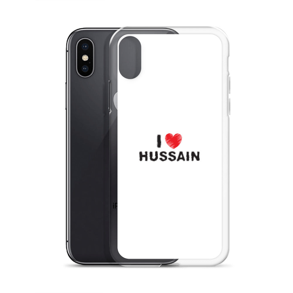 I Love Hussain (as) - iPhone Case White