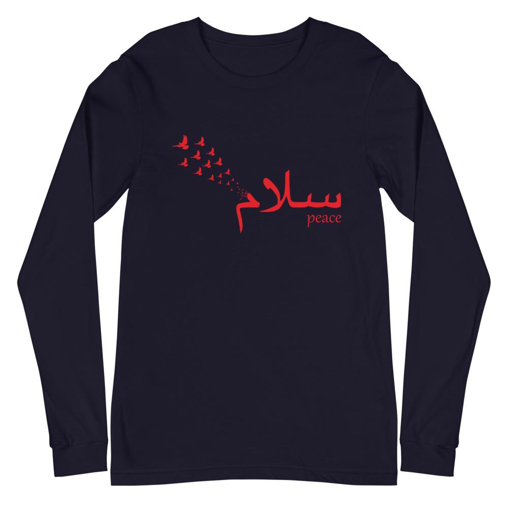 Salam Peace Red- Long Sleeve T-Shirt MEN - Hayder Maula