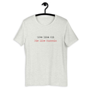 Live Like Ali (as) Die Like Hussain (as) Black - Short Sleeve T-Shirt WOMEN