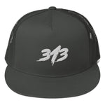 313 - 3D Embroidered Mesh Hat 3D Embroidered Mesh Hat Dark Gray