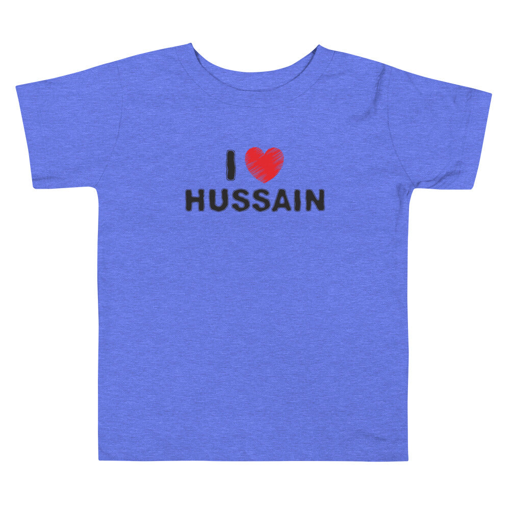 I Love Hussain (as) - Short Sleeve Premium T-Shirt - Toddler