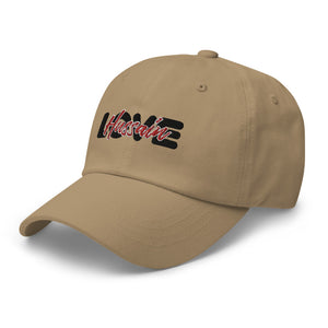 Love Hussain (as) Black Red - Dad Cap Embroidered