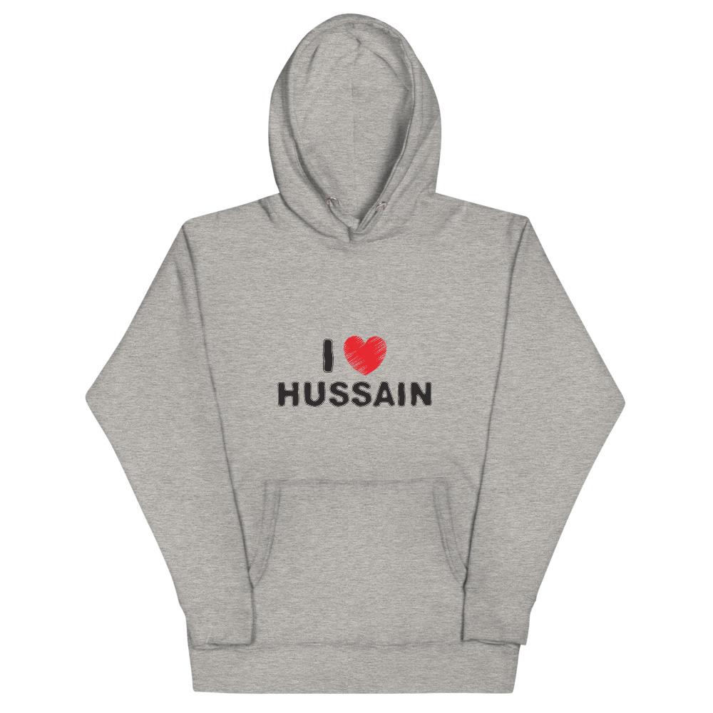 I Love Hussain (as) - Premium Hoodie WOMEN - Hayder Maula