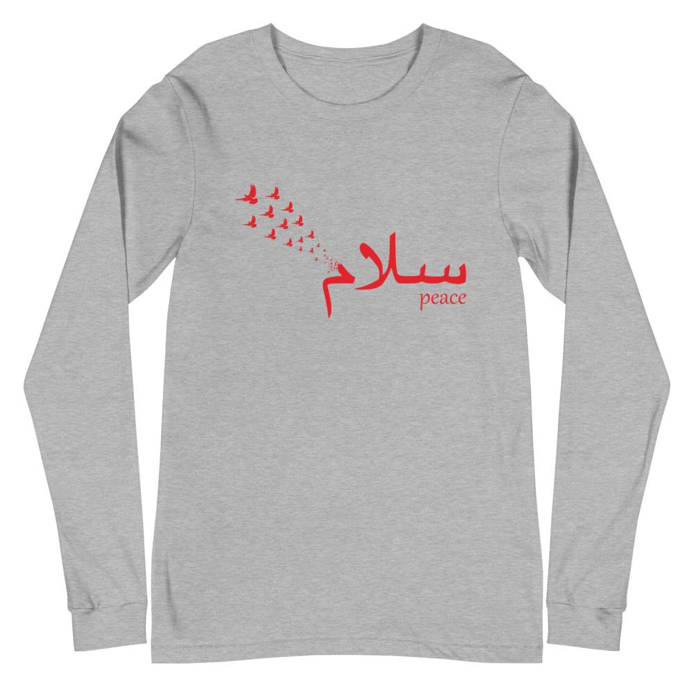 Salam Peace Red- Long Sleeve T-Shirt MEN - Hayder Maula