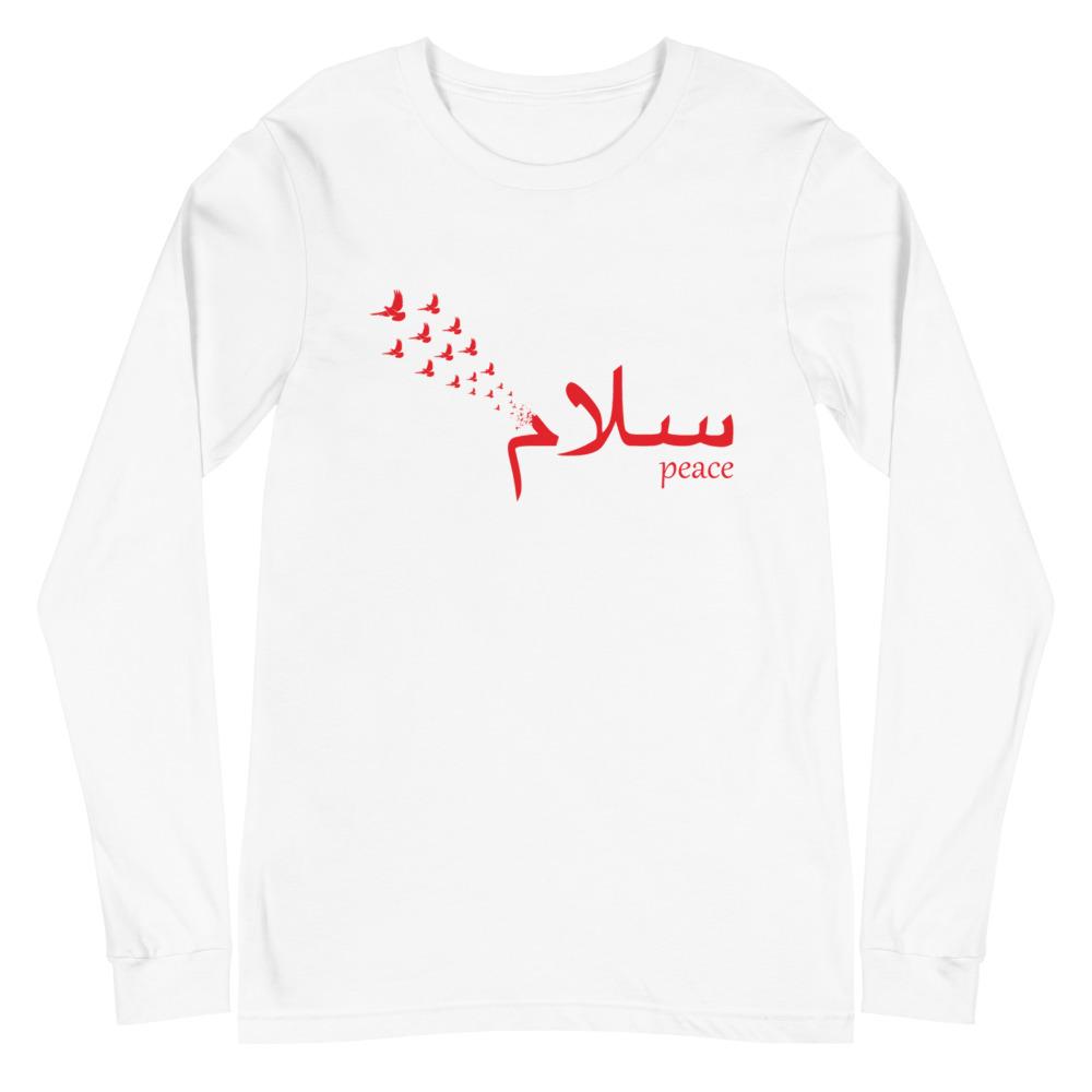 Salam Peace Red- Long Sleeve T-Shirt MEN - Hayder Maula