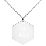 Ya Ali (as) - Engraved Hexagon Necklace - FREE Shipping