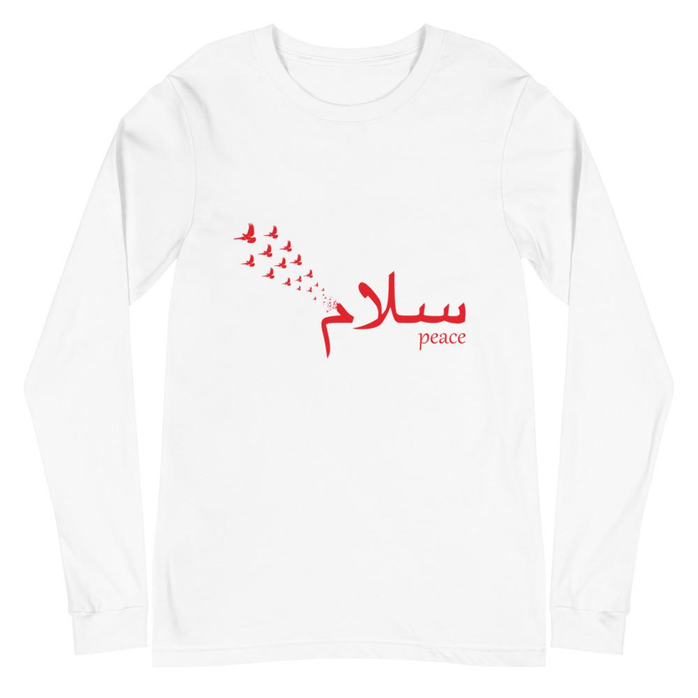 Salam Peace Red- Long Sleeve T-Shirt WOMEN - Hayder Maula