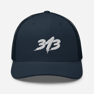 313 - 3D Embroidered Mesh Hat Black