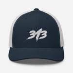 313 - 3D Embroidered Mesh Hat Black